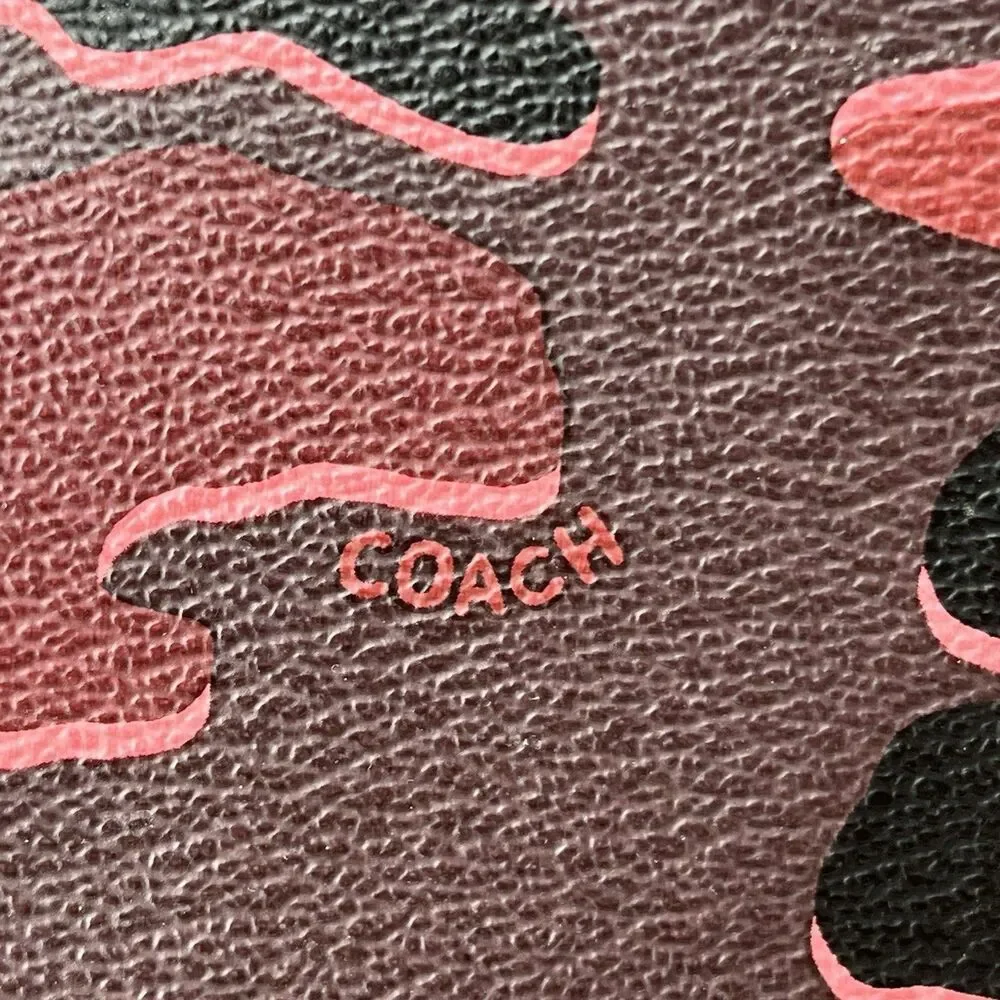 Coach Handbag Purse Military Red Camo Tote 31451 Large Shoulder Bag Reversible